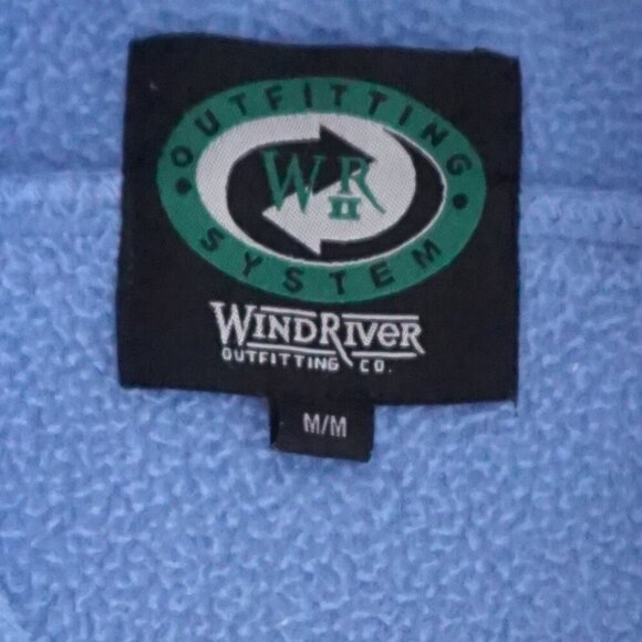 VTG '90S Wind River Outfitting Baby Blue Removable Fleece Lining Sweater M - Picture 4 of 9